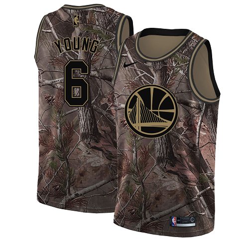 Nike Warriors #6 Nick Young Camo NBA Swingman Realtree Collection Jersey