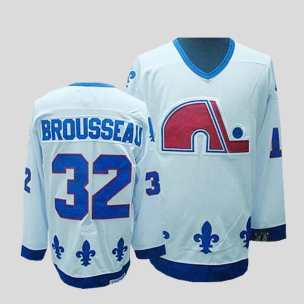 Youth Nordiques #32 Paul Brousseau Stitched CCM Throwback white NHL Jersey