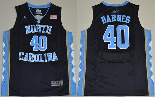 North Carolina #40 Harrison Barnes Black Basketball Stitched NCAA jersey