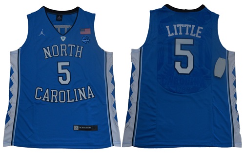 North Carolina #5 Nassir Little Blue Basketball Stitched NCAA Jersey