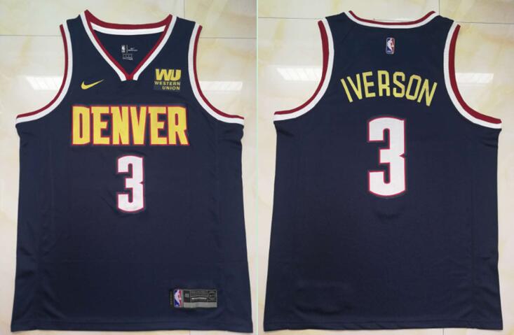 Nuggets 3 Allen Iverson Navy Nike Swingman Jersey Nuggets 3 Allen Iverson Navy Nike Swingman Jersey