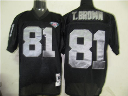 Oakland Raiders 81 T.brown Black 75th M&N Custom Jerseys