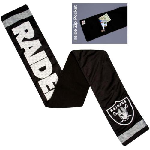 Oakland Raiders Black Metallic Thread Game Scarf -2 Oakland Raiders Black Metallic Thread Game Scarf -2