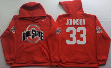 Ohio State Buckeyes 33 Pete Johnson Red Men's Pullover Hoodie Ohio State Buckeyes 33 Pete Johnson Red Men's Pullover Hoodie