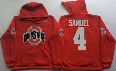 Ohio State Buckeyes 4 Curtis Samuel Red Men's Pullover Hoodie Ohio State Buckeyes 4 Curtis Samuel Red Men's Pullover Hoodie