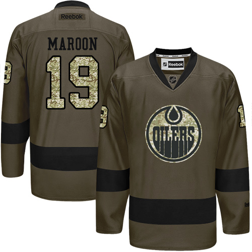 Oilers #19 Patrick Maroon Green Salute to Service Stitched NHL Jersey Oilers #19 Patrick Maroon Green Salute to Service Stitched NHL Jersey