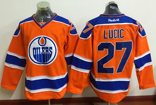 Oilers #27 Milan Lucic Orange Stitched NHL Jersey Oilers #27 Milan Lucic Orange Stitched NHL Jersey