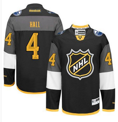 Oilers #4 Taylor Hall Black 2016 All Star Stitched NHL Jersey