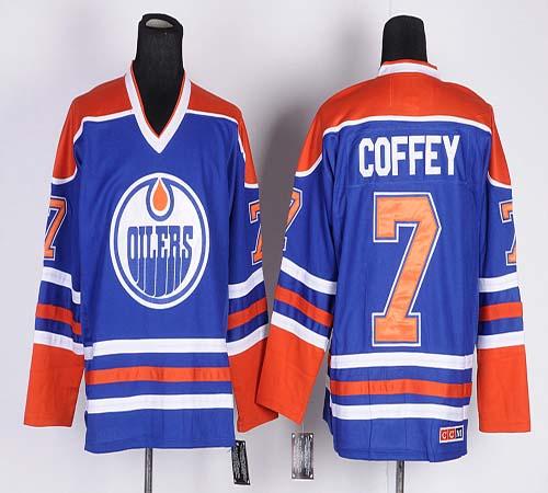Oilers #7 Paul Coffey Light Blue CCM Throwback Stitched NHL Jersey Oilers #7 Paul Coffey Light Blue CCM Throwback Stitched NHL Jersey
