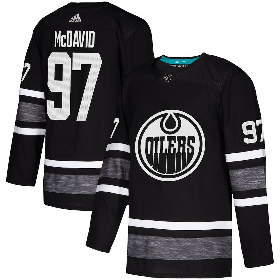 Oilers #97 Connor McDavid Black Authentic 2019 All-Star Stitched Hockey Jersey Oilers #97 Connor McDavid Black Authentic 2019 All-Star Stitched Hockey Jersey