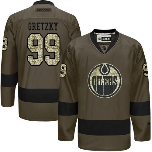 Oilers #99 Wayne Gretzky Green Salute to Service Stitched NHL Jersey Oilers #99 Wayne Gretzky Green Salute to Service Stitched NHL Jersey