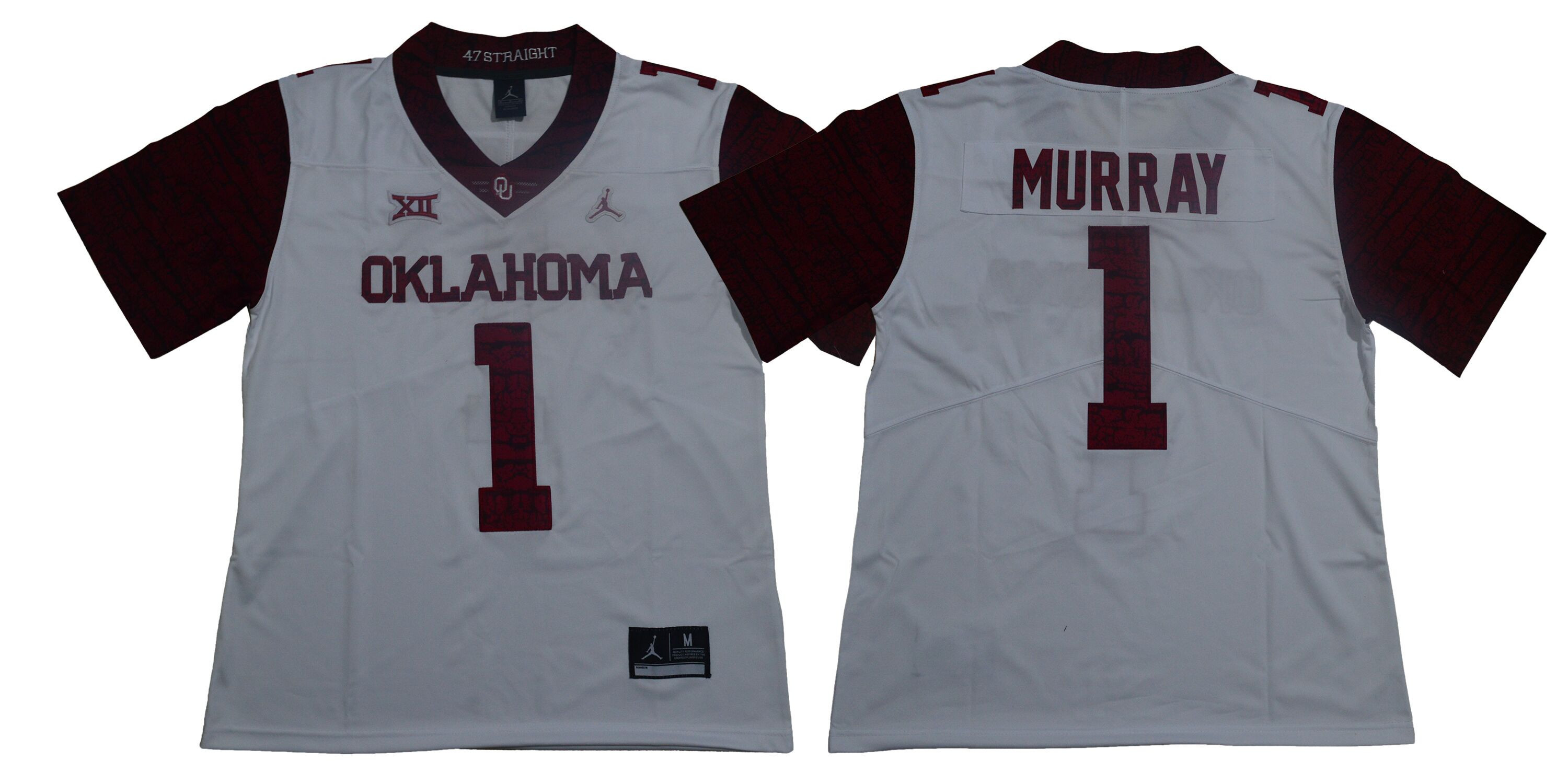 Oklahoma Sooners 1 Kyler Murray White 47 Game Winning Streak College Football Jersey