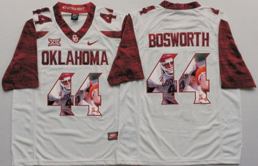 Oklahoma Sooners 44 Brian Bosworth White Portrait Number College Jersey Oklahoma Sooners 44 Brian Bosworth White Portrait Number College Jersey