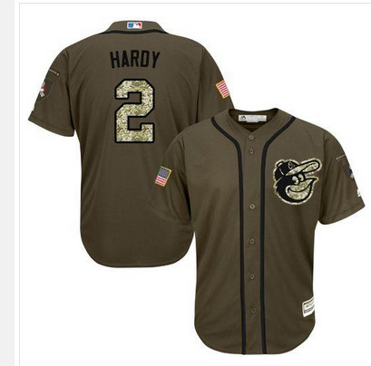 Orioles #2 J.J. Hardy Green Salute to Service Stitched MLB Jersey