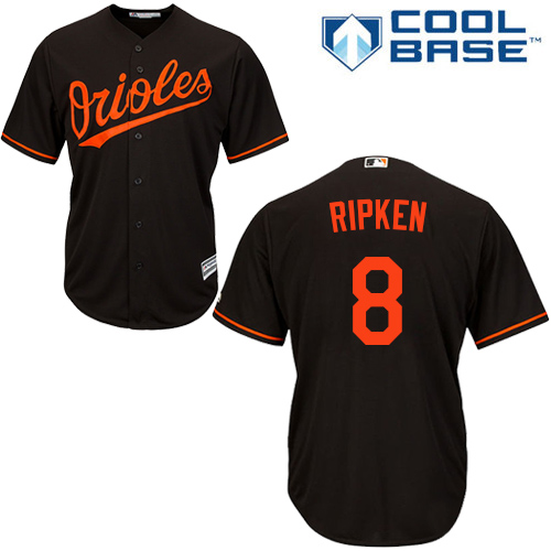 Orioles #8 Cal Ripken Black Cool Base Stitched Youth MLB Jersey Orioles #8 Cal Ripken Black Cool Base Stitched Youth MLB Jersey