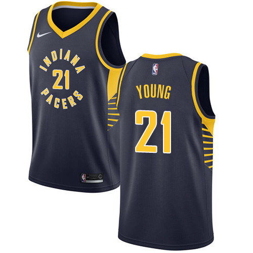 Pacers #21 Thaddeus Young Navy Blue Youth Basketball Swingman Icon Edition Jersey