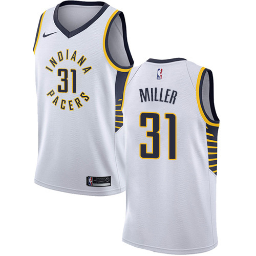 Pacers #31 Reggie Miller White Women's Basketball Swingman Association Edition Jersey