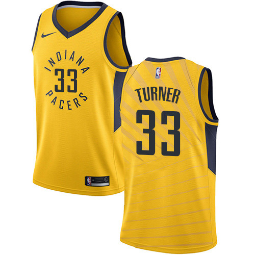 Pacers #33 Myles Turner Gold Youth Basketball Swingman Statement Edition Jersey