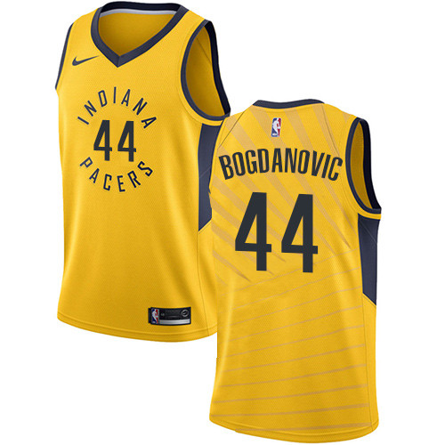 Pacers #44 Bojan Bogdanovic Gold Women's Basketball Swingman Statement Edition Jersey