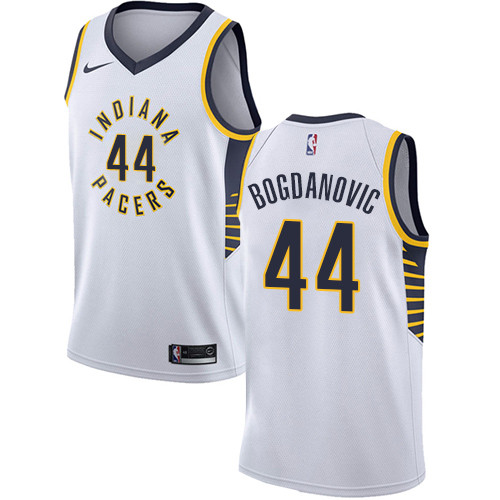 Pacers #44 Bojan Bogdanovic White Women's Basketball Swingman Association Edition Jersey