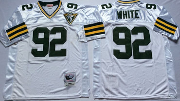 Packers 92 Reggie White White Throwback Jersey Packers 92 Reggie White White Throwback Jersey