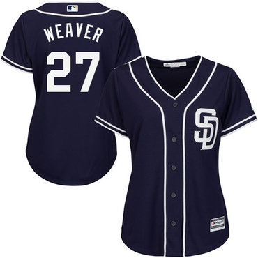 Padres #27 Jered Weaver Navy Blue Alternate Women's Stitched MLB Jersey Padres #27 Jered Weaver Navy Blue Alternate Women's Stitched MLB Jersey
