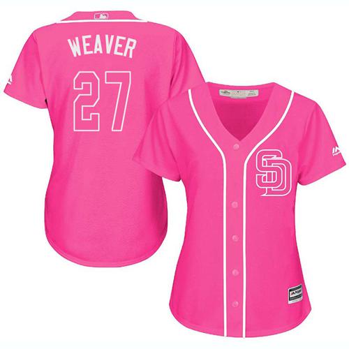 Padres #27 Jered Weaver Pink Fashion Women's Stitched MLB Jersey Padres #27 Jered Weaver Pink Fashion Women's Stitched MLB Jersey