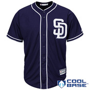 Padres Blue Customized Men Cool Base Jersey