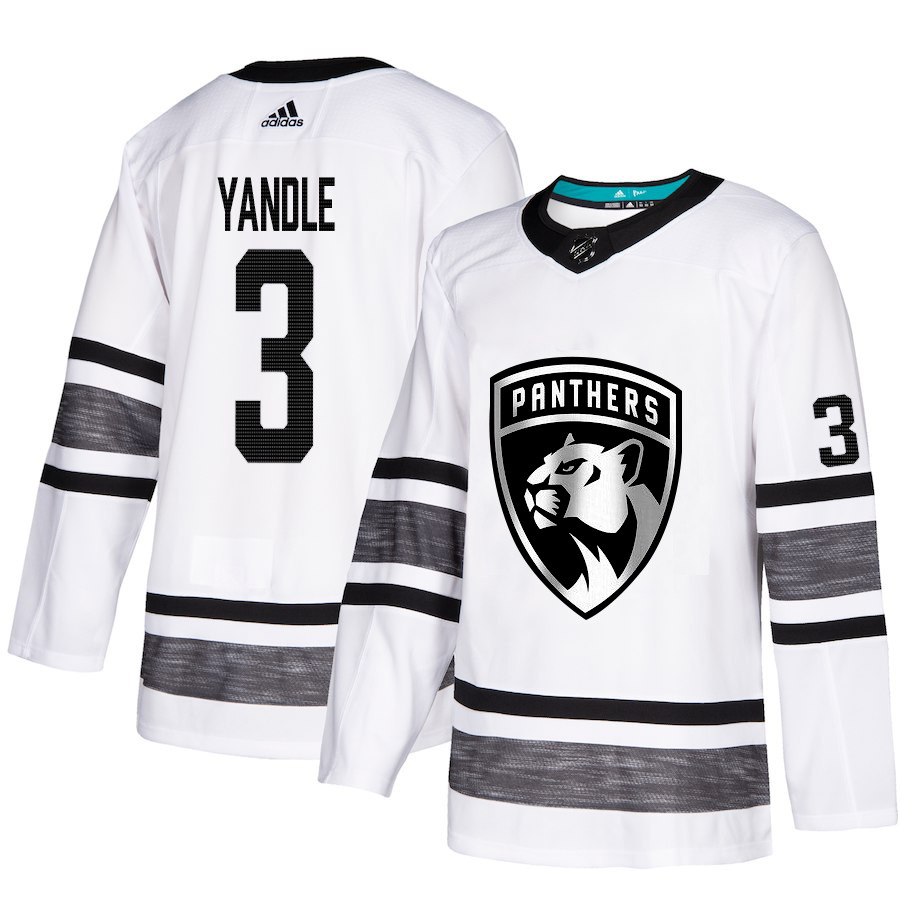 Panthers #3 Keith Yandle White Authentic 2019 All-Star Stitched Youth Hockey Jersey