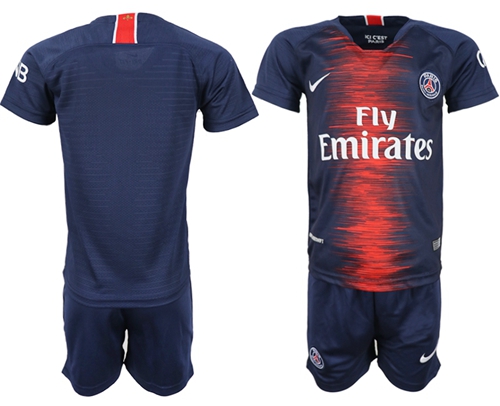 Paris Saint-Germain Blank Home Kid Soccer Club Jersey Paris Saint-Germain Blank Home Kid Soccer Club Jersey