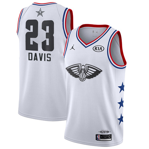 Pelicans #23 Anthony Davis White Youth Basketball Jordan Swingman 2019 All-Star Game Jersey