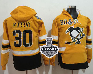 Penguins #30 Matt Murray Gold Sawyer Hooded Sweatshirt 2017 Stadium Series Stanley Cup Final Patch Stitched NHL Jersey Penguins #30 Matt Murray Gold Sawyer Hooded Sweatshirt 2017 Stadium Series Stanley Cup Final Patch Stitched NHL Jersey