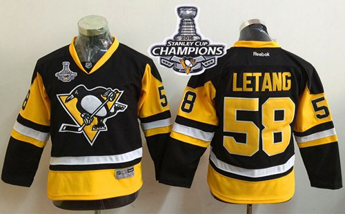 Penguins #58 Kris Letang Black Alternate 2016 Stanley Cup Champions Stitched Youth NHL Jersey Penguins #58 Kris Letang Black Alternate 2016 Stanley Cup Champions Stitched Youth NHL Jersey