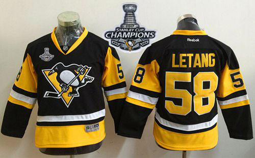 Penguins #58 Kris Letang Black Alternate 2017 Stanley Cup Finals Champions Stitched Youth NHL Jersey Penguins #58 Kris Letang Black Alternate 2017 Stanley Cup Finals Champions Stitched Youth NHL Jersey