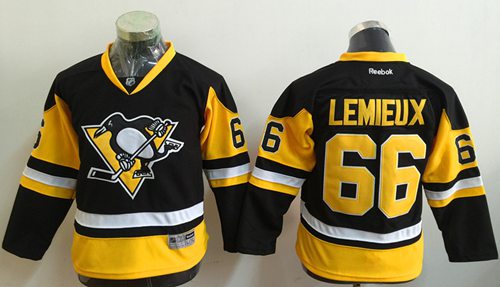 Penguins #66 Mario Lemieux Black Alternate Stitched Youth NHL Jersey Penguins #66 Mario Lemieux Black Alternate Stitched Youth NHL Jersey