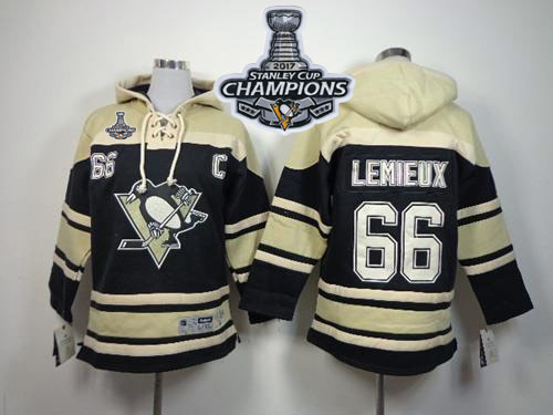 Penguins #66 Mario Lemieux Black Sawyer Hooded Sweatshirt 2017 Stanley Cup Finals Champions Stitched Youth NHL Jersey Penguins #66 Mario Lemieux Black Sawyer Hooded Sweatshirt 2017 Stanley Cup Finals Champions Stitched Youth NHL Jersey