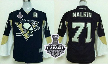 Penguins #71 Evgeni Malkin Black 2017 Stanley Cup Final Patch Stitched Youth NHL Jersey Penguins #71 Evgeni Malkin Black 2017 Stanley Cup Final Patch Stitched Youth NHL Jersey