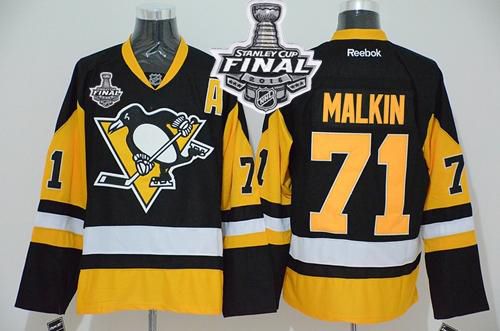 Penguins #71 Evgeni Malkin Black Alternate 2016 Stanley Cup Final Patch Stitched NHL Jersey Penguins #71 Evgeni Malkin Black Alternate 2016 Stanley Cup Final Patch Stitched NHL Jersey