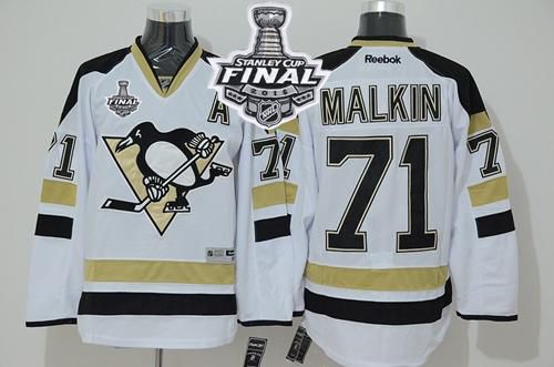 Penguins #71 Evgeni Malkin White 2014 Stadium Series 2016 Stanley Cup Final Patch Stitched NHL Jersey
