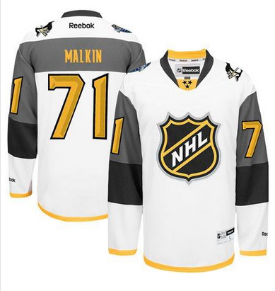 Penguins #71 Evgeni Malkin White 2016 All Star Stitched NHL Jersey