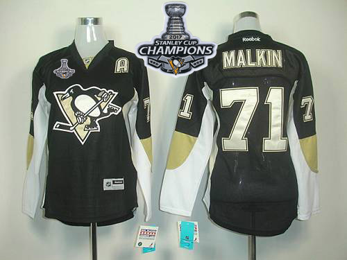 Penguins #71 Vgeni Malkin Black 2017 Stanley Cup Finals Champions Women's Home Stitched NHL Jersey Penguins #71 Vgeni Malkin Black 2017 Stanley Cup Finals Champions Women's Home Stitched NHL Jersey