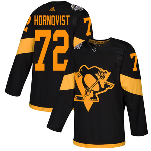 Penguins #72 Patric Hornqvist Black Authentic 2019 Stadium Series Women's Stitched Hockey Jersey