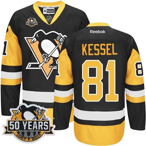 Penguins #81 Phil Kessel Black Alternate 50th Anniversary Stitched Youth NHL Jersey Penguins #81 Phil Kessel Black Alternate 50th Anniversary Stitched Youth NHL Jersey