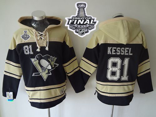 Penguins #81 Phil Kessel Black Sawyer Hooded Sweatshirt 2017 Stanley Cup Final Patch Stitched NHL Jersey Penguins #81 Phil Kessel Black Sawyer Hooded Sweatshirt 2017 Stanley Cup Final Patch Stitched NHL Jersey