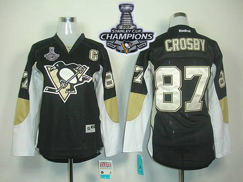 Penguins #87 Sidney Crosby Black 2017 Stanley Cup Finals Champions Women's Home Stitched NHL Jersey Penguins #87 Sidney Crosby Black 2017 Stanley Cup Finals Champions Women's Home Stitched NHL Jersey