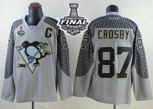 Penguins #87 Sidney Crosby Charcoal Cross Check Fashion 2016 Stanley Cup Final Patch Stitched NHL Jersey Penguins #87 Sidney Crosby Charcoal Cross Check Fashion 2016 Stanley Cup Final Patch Stitched NHL Jersey
