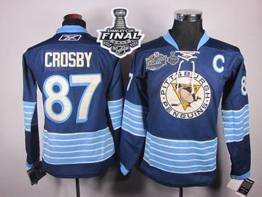 Penguins #87 Sidney Crosby Women 2011 Winter Classic Vintage Dark Blue 2017 Stanley Cup Final Patch Stitched NHL Jersey Penguins #87 Sidney Crosby Women 2011 Winter Classic Vintage Dark Blue 2017 Stanley Cup Final Patch Stitched NHL Jersey