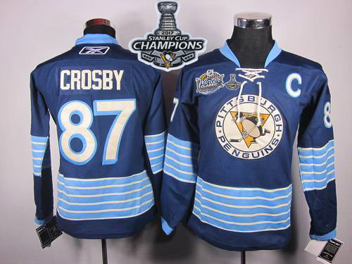 Penguins #87 Sidney Crosby Women 2011 Winter Classic Vintage Dark Blue 2017 Stanley Cup Finals Champions Stitched NHL Jersey Penguins #87 Sidney Crosby Women 2011 Winter Classic Vintage Dark Blue 2017 Stanley Cup Finals Champions Stitched NHL Jersey