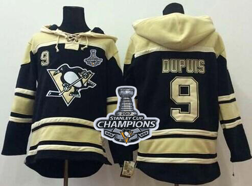 Penguins #9 Pascal Dupuis Black Sawyer Hooded Sweatshirt 2017 Stanley Cup Finals Champions Stitched NHL Jersey Penguins #9 Pascal Dupuis Black Sawyer Hooded Sweatshirt 2017 Stanley Cup Finals Champions Stitched NHL Jersey