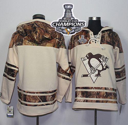 Penguins Blank Cream Camo 2016 Stanley Cup Final Patch Stitched NHL Jersey